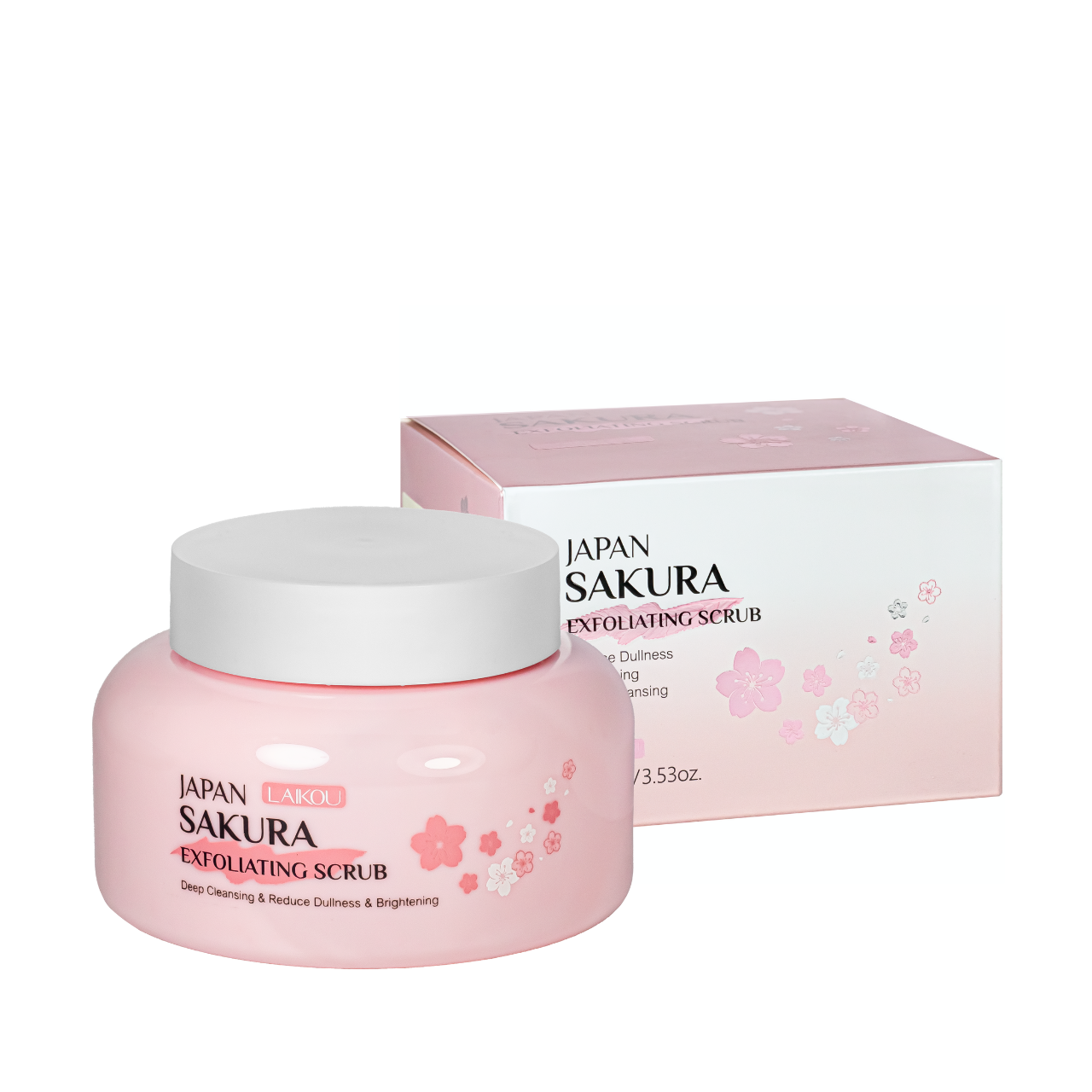 Очищающий скраб пилинг для лица Laikou Japan Sakura Exfoliating Scrub с ниацинамидом 100 г