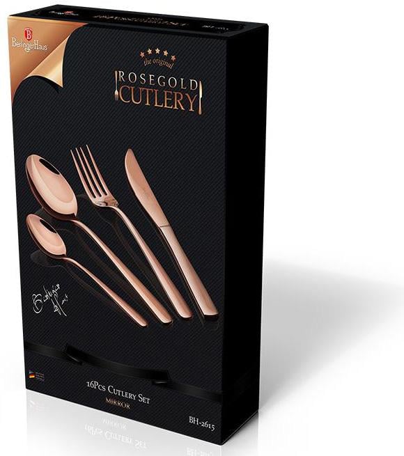 Набор столовых приборов Berlinger Haus Rose Gold 16 пр. на 4 персоны Глянцевый медный Набор столовых приборов Berlinger Haus Rose Gold 16 пр. на 4 персоны Глянцевый медный
