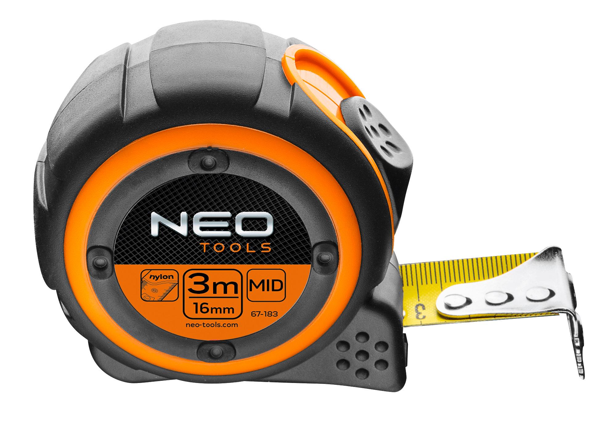 Рулетка Neo Tools 67-183 300x1,9 см з блокатором стрічки та магнітом (10779262)