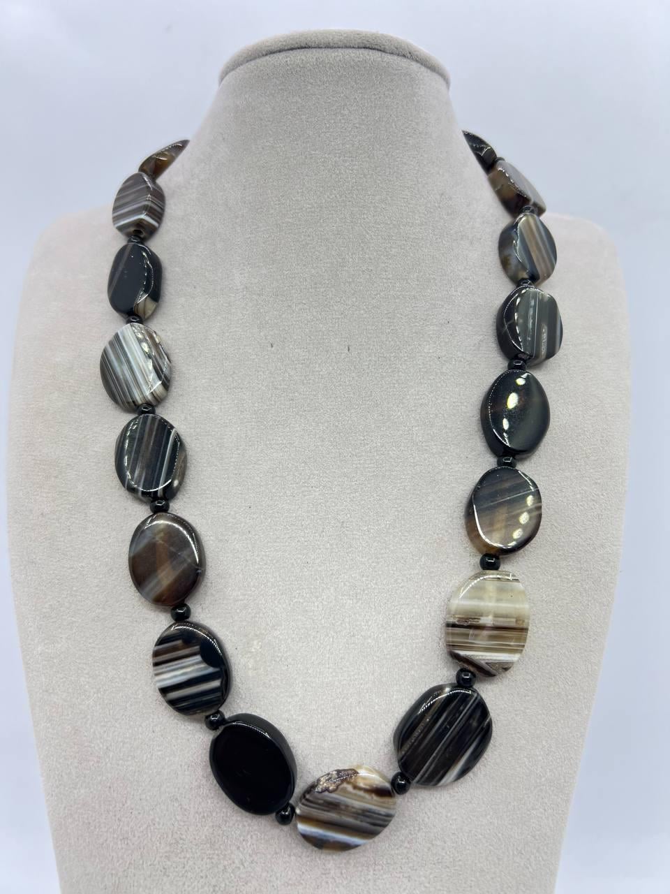 Бусы агат 46 см Разноцветный (11269)