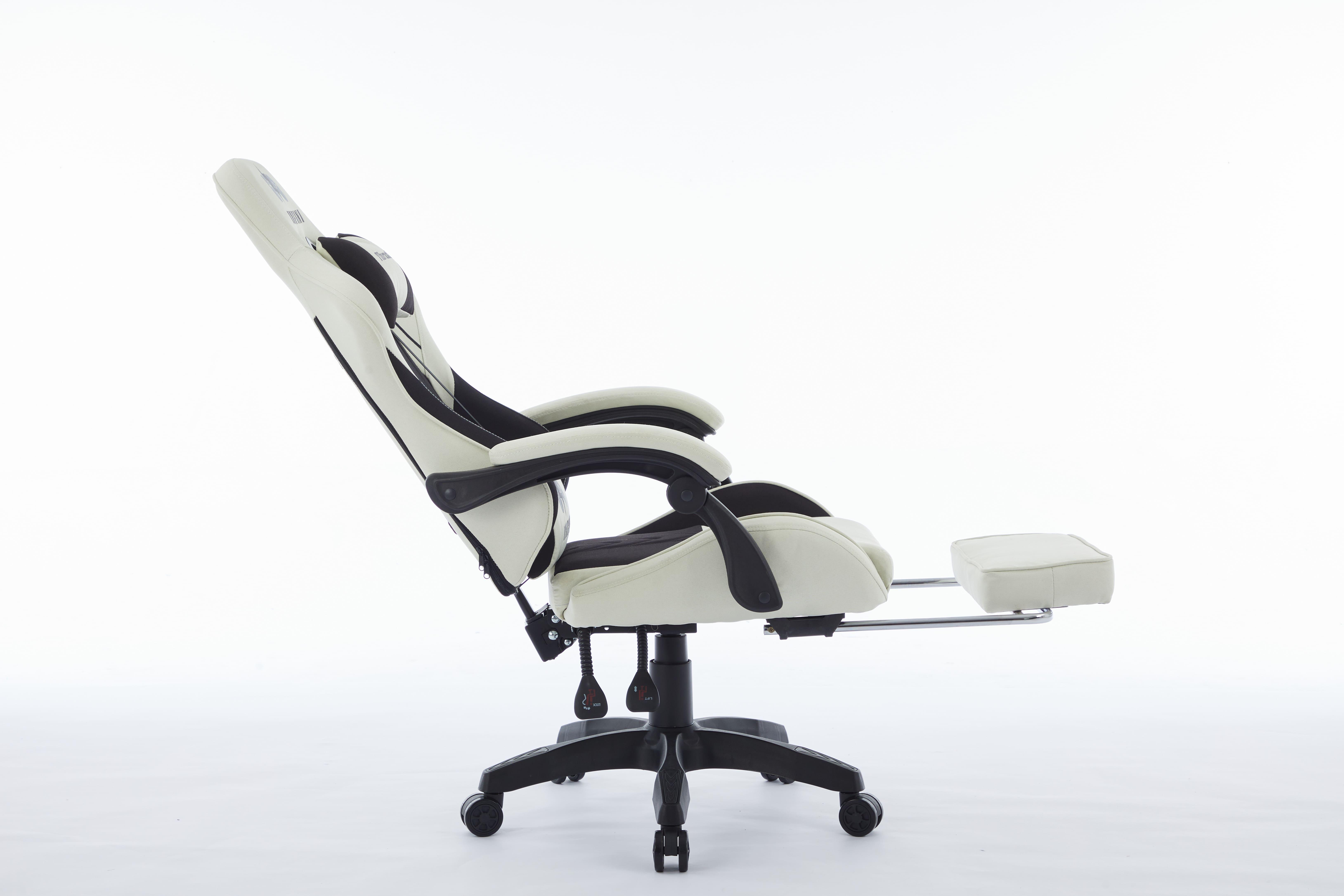 Компьютерное кресло из ткани INFINI ThrustX Молочный/Черный (23505658) - фото 5