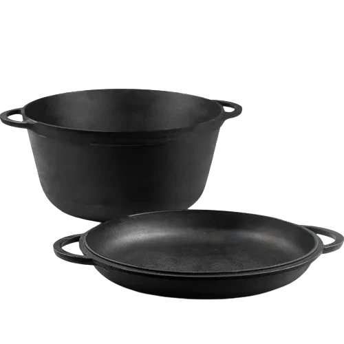 Каструля Ситон 5,5 л чавунна з кришкою-сковородою - фото 5 Каструля Ситон 5,5 л чавунна з кришкою-сковородою - фото 5