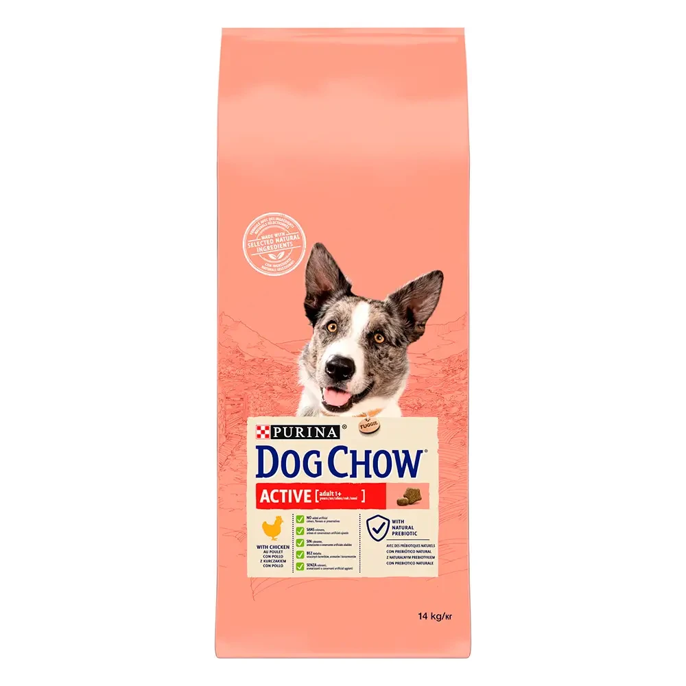 Сухой корм DOG CHOW Active 1+ для собак с повышенной активностью курица 14 кг (7613034487933)