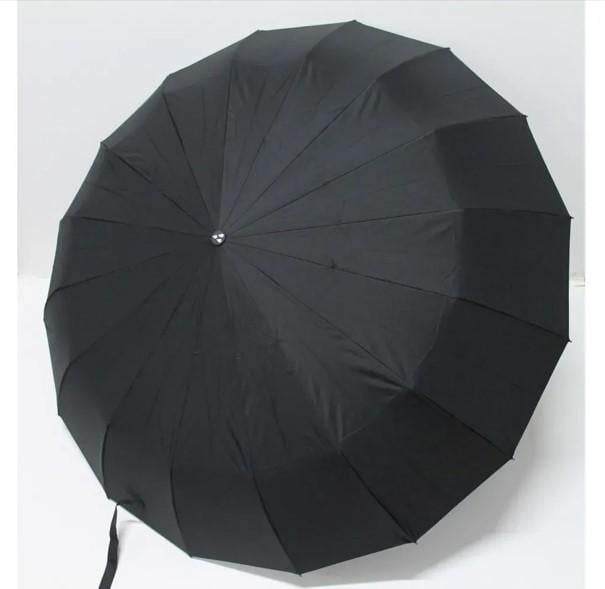 Зонт складной мужской/семейный TOPRAIN MAX 16 спиц автомат Черный