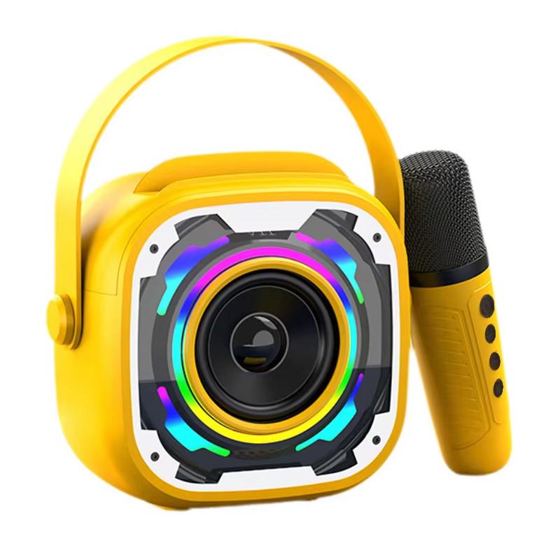 Портативная Bluetooth колонка V11 2 микрофона Yellow (00000074208_4)