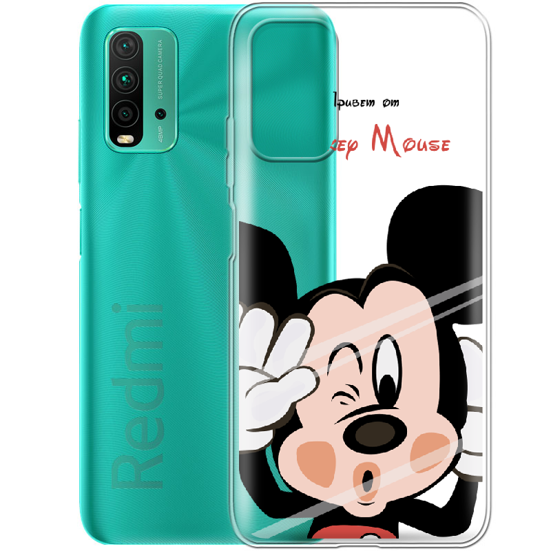 Чехол BoxFace Xiaomi Redmi 9T Mister M Прозрачный силикон (41685-cc58-41685) - фото 2