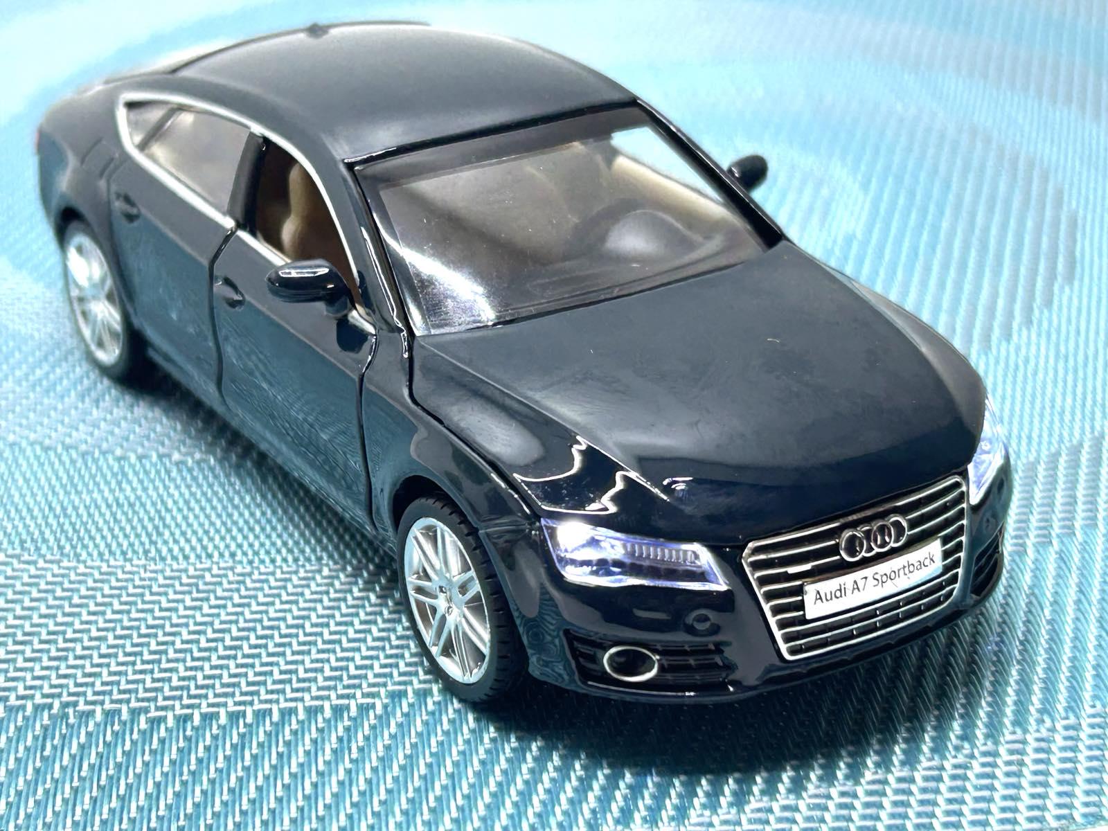 Машина металлическая Автопром Audi A7 Sportback свет/звук/открывающаяся дверь 1:32 Синий (68319)