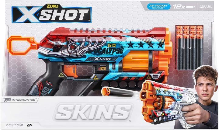 Бластер быстрострельный Zuru X-SHOT Skins Griefer Apocalypse 12 патронов (36561)