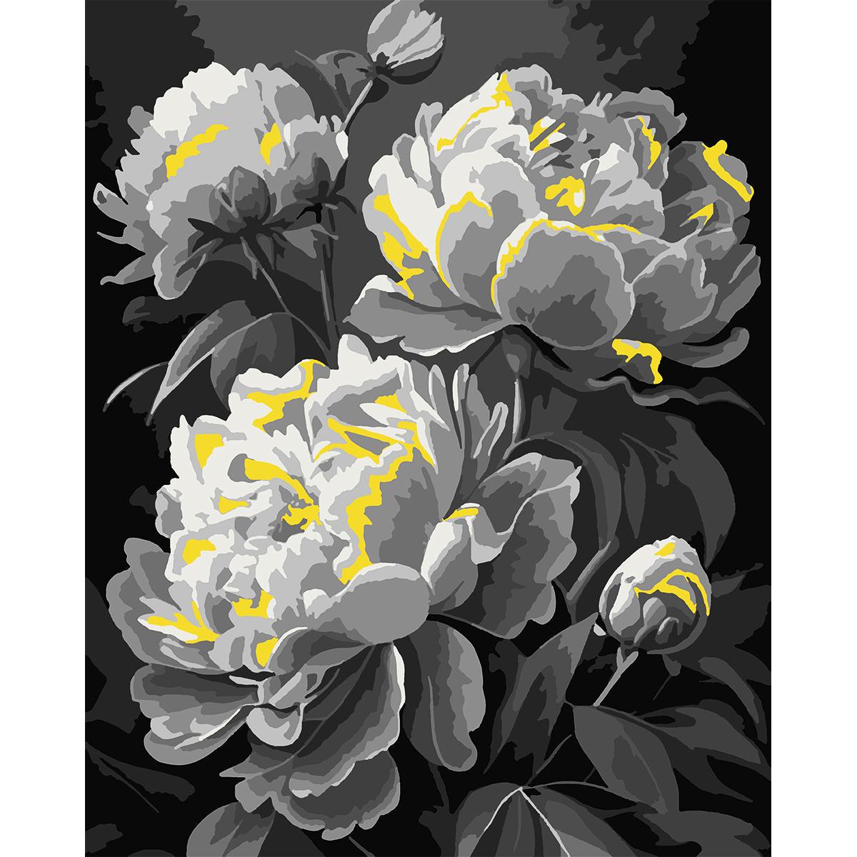 Картина по номерам Santi Золотые пионы с металлизированными красками 40x50 см (Top-954735)