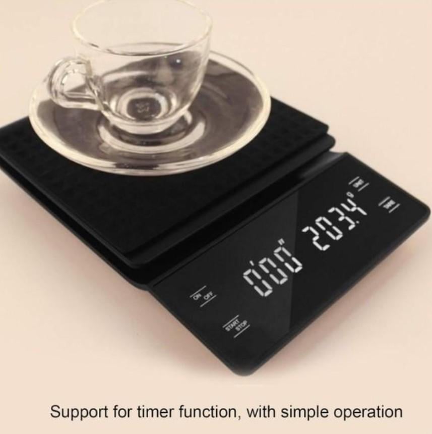 Ваги кухонні цифрові Coffee Scale 4058 з LED-дисплеєм і таймером до 5 кг (1202) - фото 7