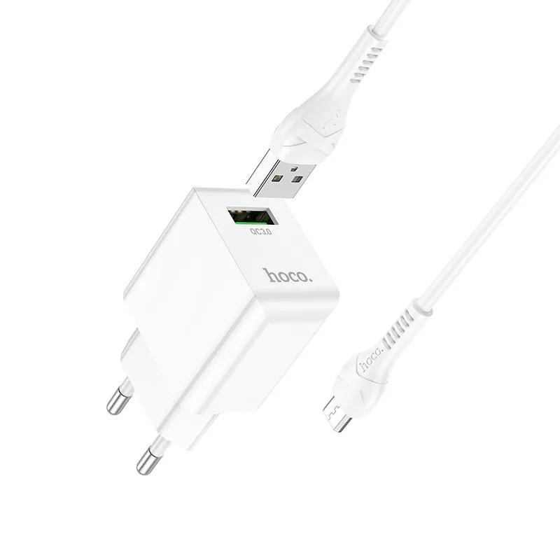 Мережевий зарядний пристрій Hoco Micro USB Cable Proton C98A White (9822754) - фото 2