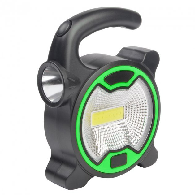 Ручной фонарь BL-915 с лампой 2 режима на батарейках 3хАА Черный/Зеленый (35dd90fa)