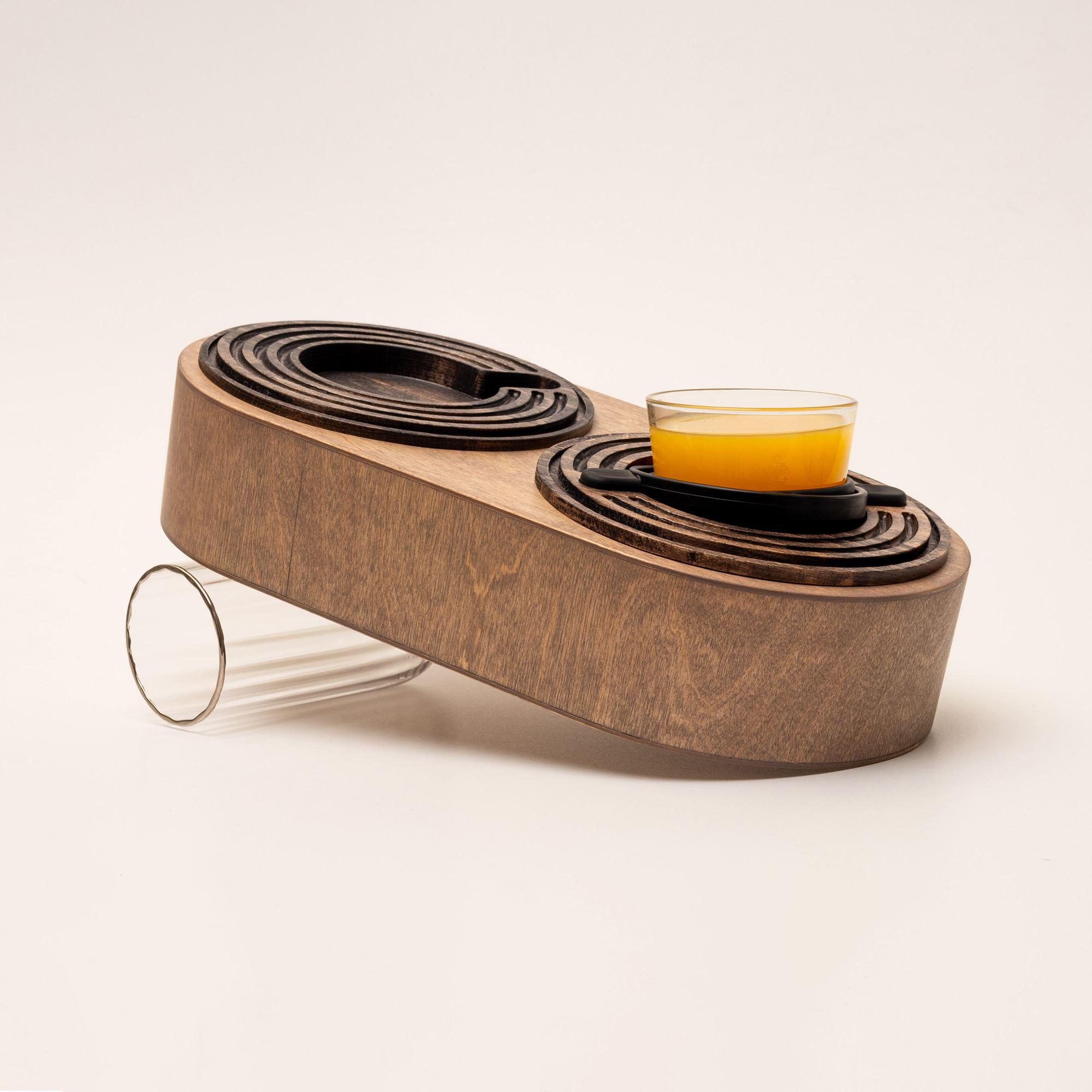 Підставка балансуюча Spillno Oval під келих/пляшку/банку з двосторонньою підставкою для чашки або тарілки (80003) - фото 3