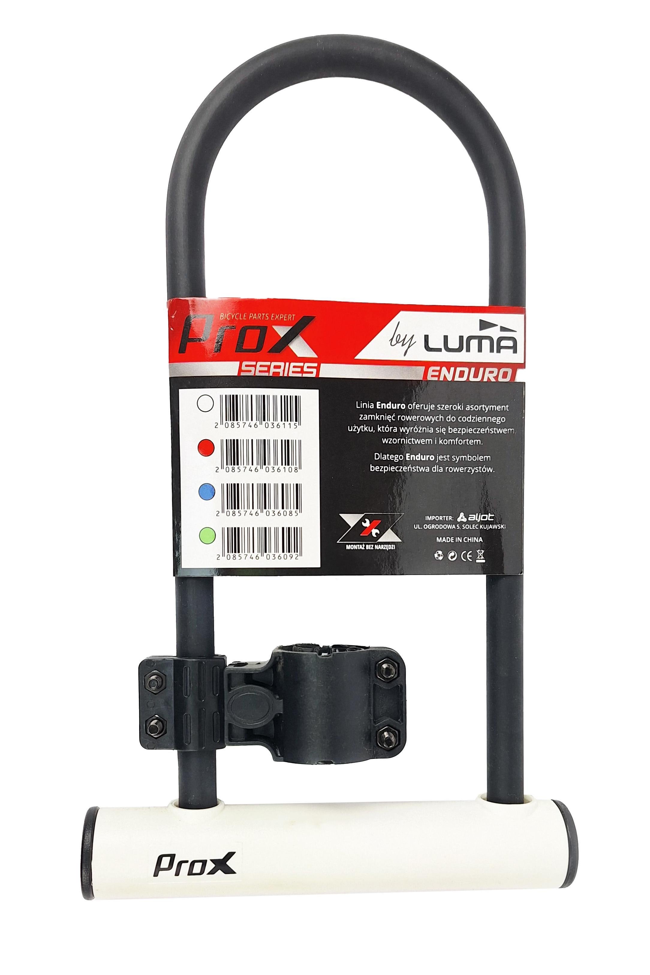 Замок велосипедний ProX U-LOCK під ключ 180x320 мм Чорно-білий (G0000170)