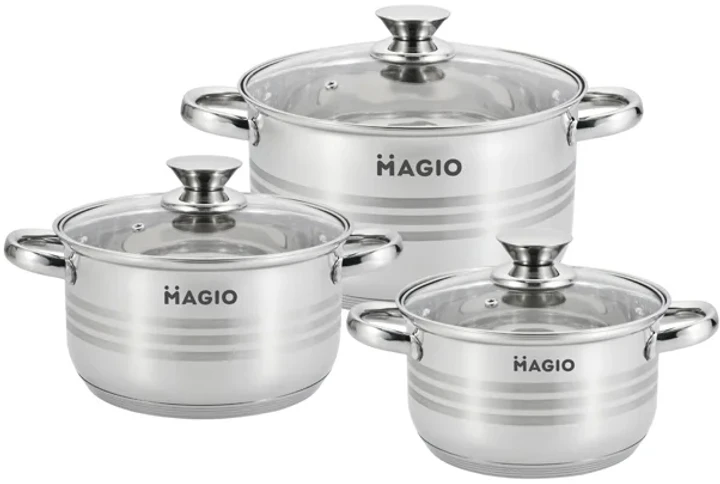 Набор кастрюль Magio 1200MG нержавеющая сталь 6 пр. (2716299933)