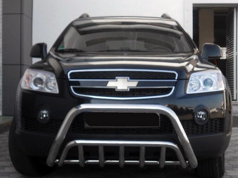 Передняя дуга WT002 CAN для Chevrolet Captiva 2006-2019 гг. нержавеющая сталь Хром