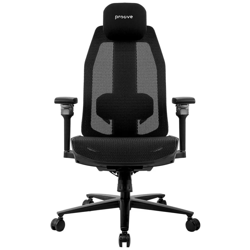 Компьютерное кресло Proove Founder с бесшумными колесами и механизмом STG до 130 кг 80х43х65 см Черный (686670001)