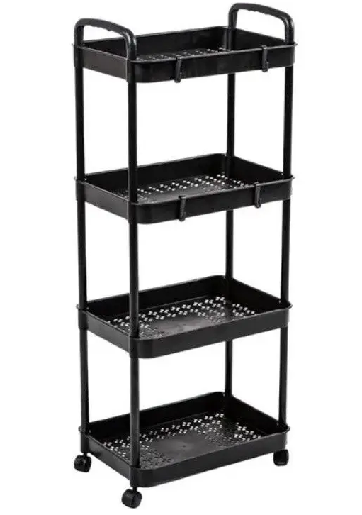 Етажерка пластикова на колесах 4 яруси 40x26x100 см Storage Wordrobe CKLM-11 (36292608)