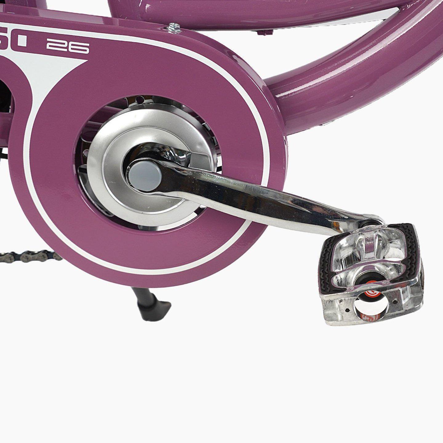 Велосипед міський Corso Polaris з кошиком та багажником рама 16,5"/26" Рожевий - фото 6 Велосипед міський Corso Polaris з кошиком та багажником рама 16,5"/26" Рожевий - фото 6