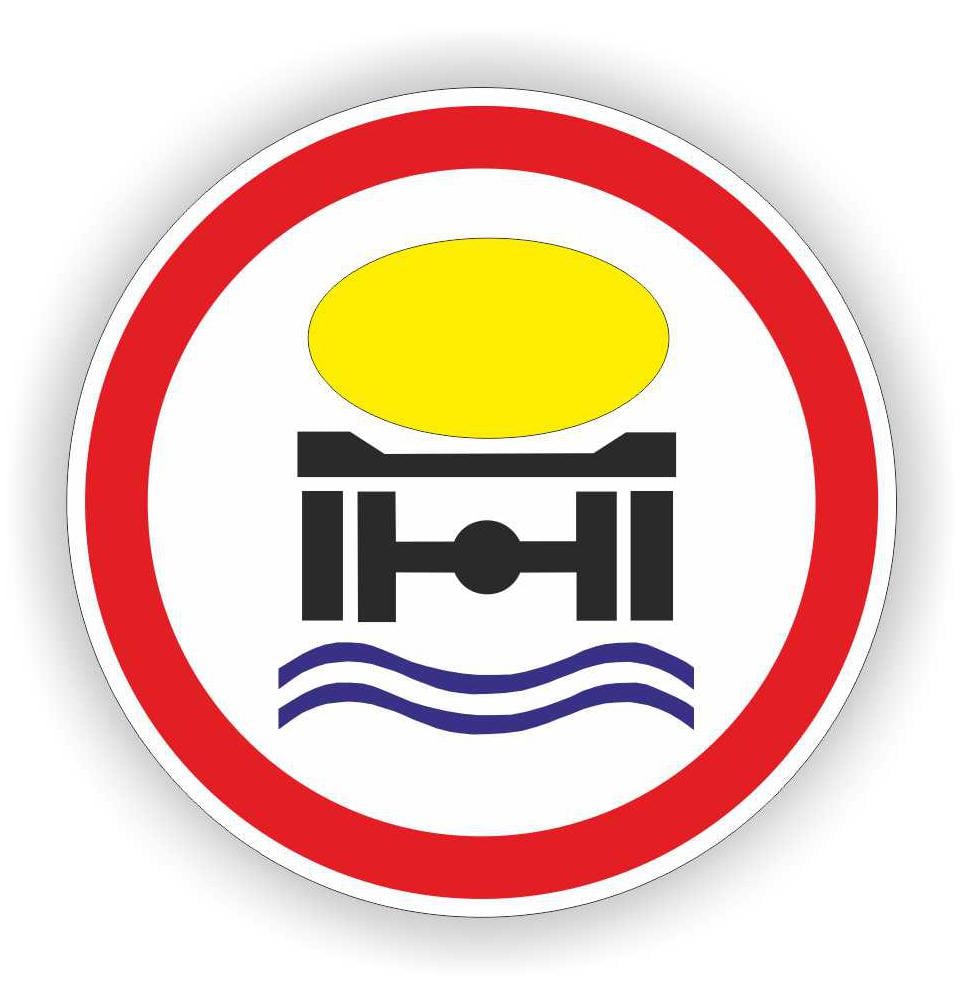 Дорожный знак 3.14 Движение ТС перевозящих вещества которые загрязняют воду запрещено 600х600 мм