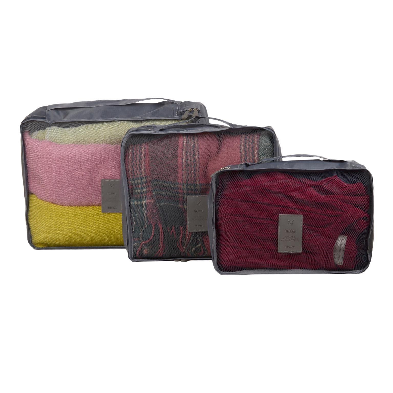 Набір органайзерів для подорожей та дому 6в1 нейлон водовідштовхувальний Сірий (КДО-15-1) - фото 5