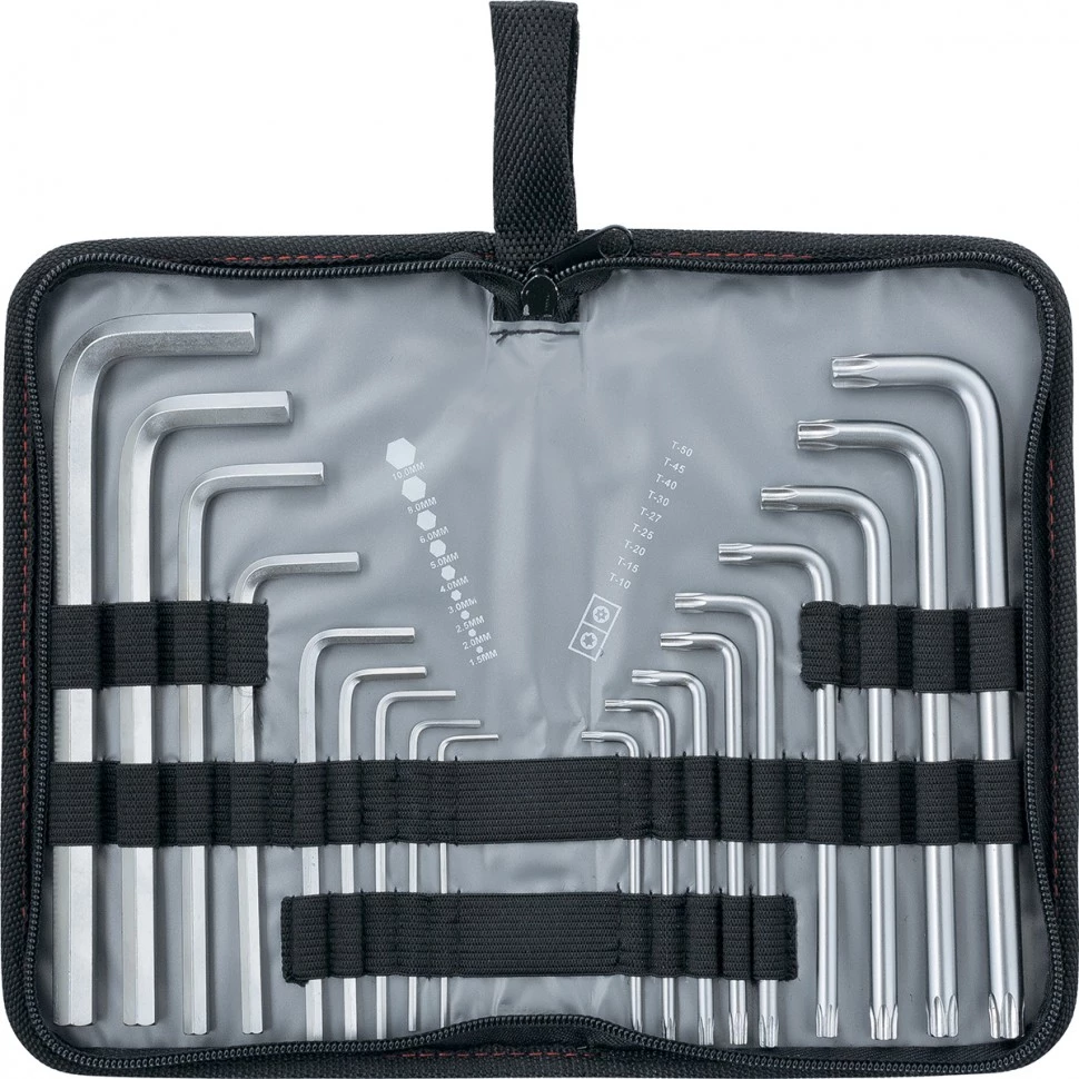 Набор имбусовых ключей MTX Hex/Torx H1,5-10/T10-T50 18 шт. (123159) Набор имбусовых ключей MTX Hex/Torx H1,5-10/T10-T50 18 шт. (123159)