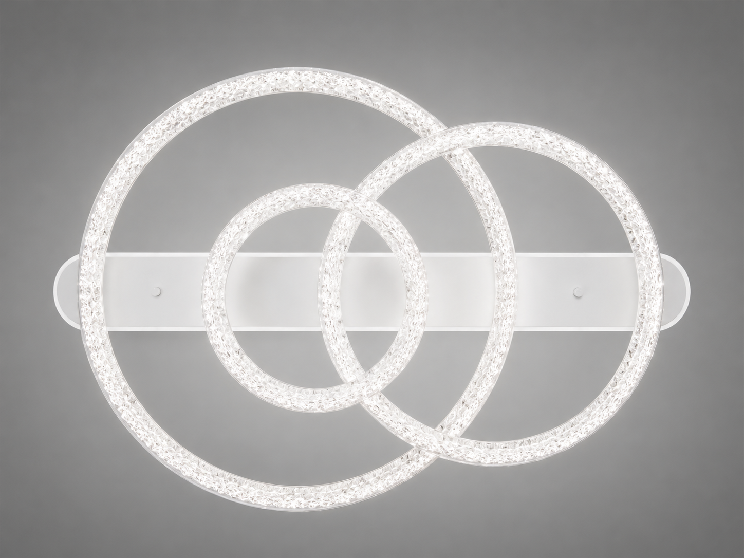 Люстра потолочная LED Diasha три кольца/пульт 165W 9711/800/600/400WH Белый