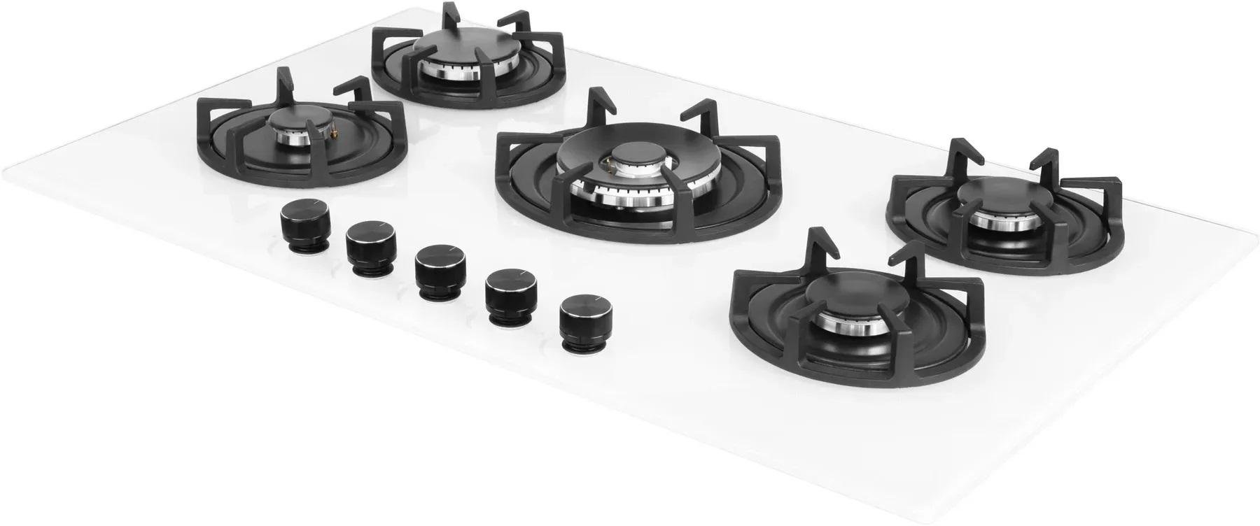 Варочная поверхность газовая Gunter&Hauer GL 9 W на 5 конфорок закаленное стекло Белый - фото 3 Варочная поверхность газовая Gunter&Hauer GL 9 W на 5 конфорок закаленное стекло Белый - фото 3