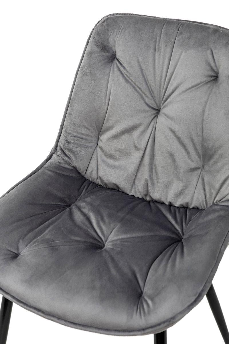 Стілець кухонний Мікс Меблі Прадо-R Чорний/Велюр/Сірий - фото 7 Стілець кухонний Мікс Меблі Прадо-R Чорний/Велюр/Сірий - фото 7