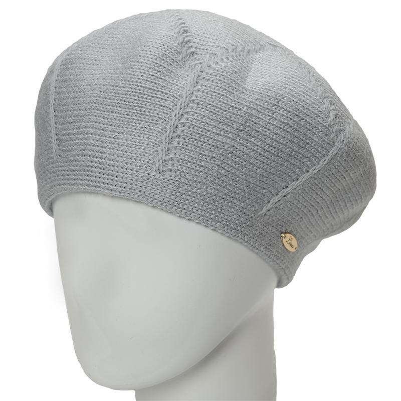 Берет женский Lirus Лето двойной зимний Серо-голубой (164119)