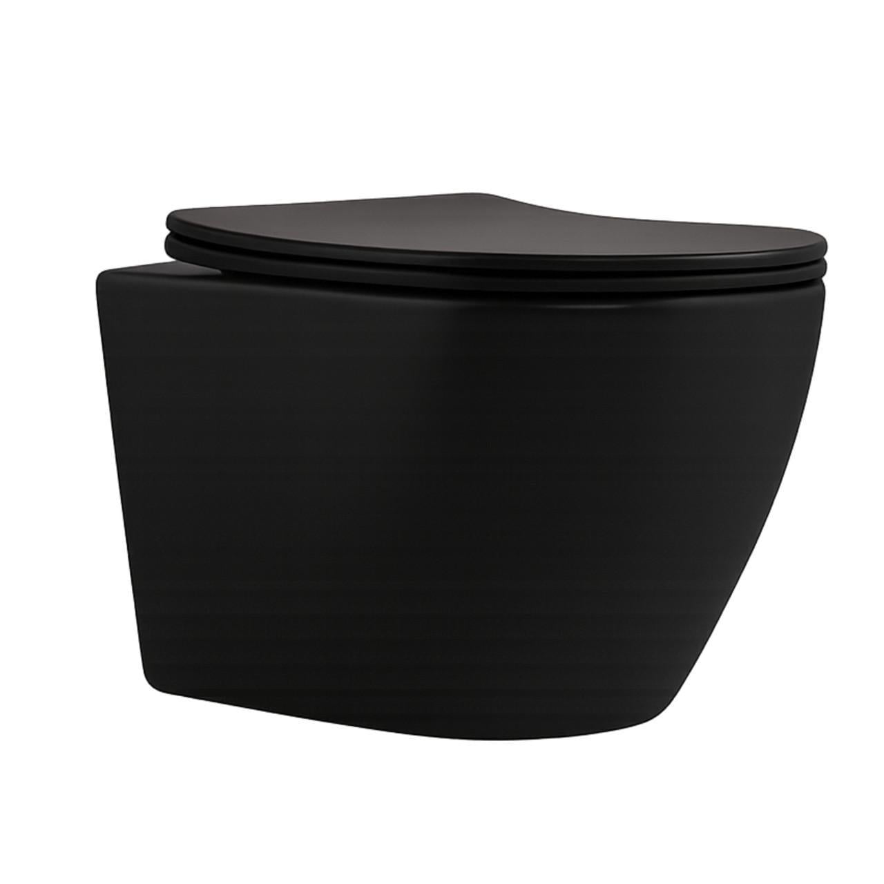 Унитаз подвесной Qtap Robin New Ultra Quiet с сиденьем Soft-close Matt Black (QT13332381АSMB) Унитаз подвесной Qtap Robin New Ultra Quiet с сиденьем Soft-close Matt Black (QT13332381АSMB)
