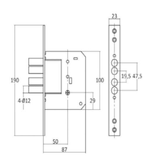 Замок CLASS врізний 189/4MF 5 кл Нікель - фото 2 Замок CLASS врізний 189/4MF 5 кл Нікель - фото 2