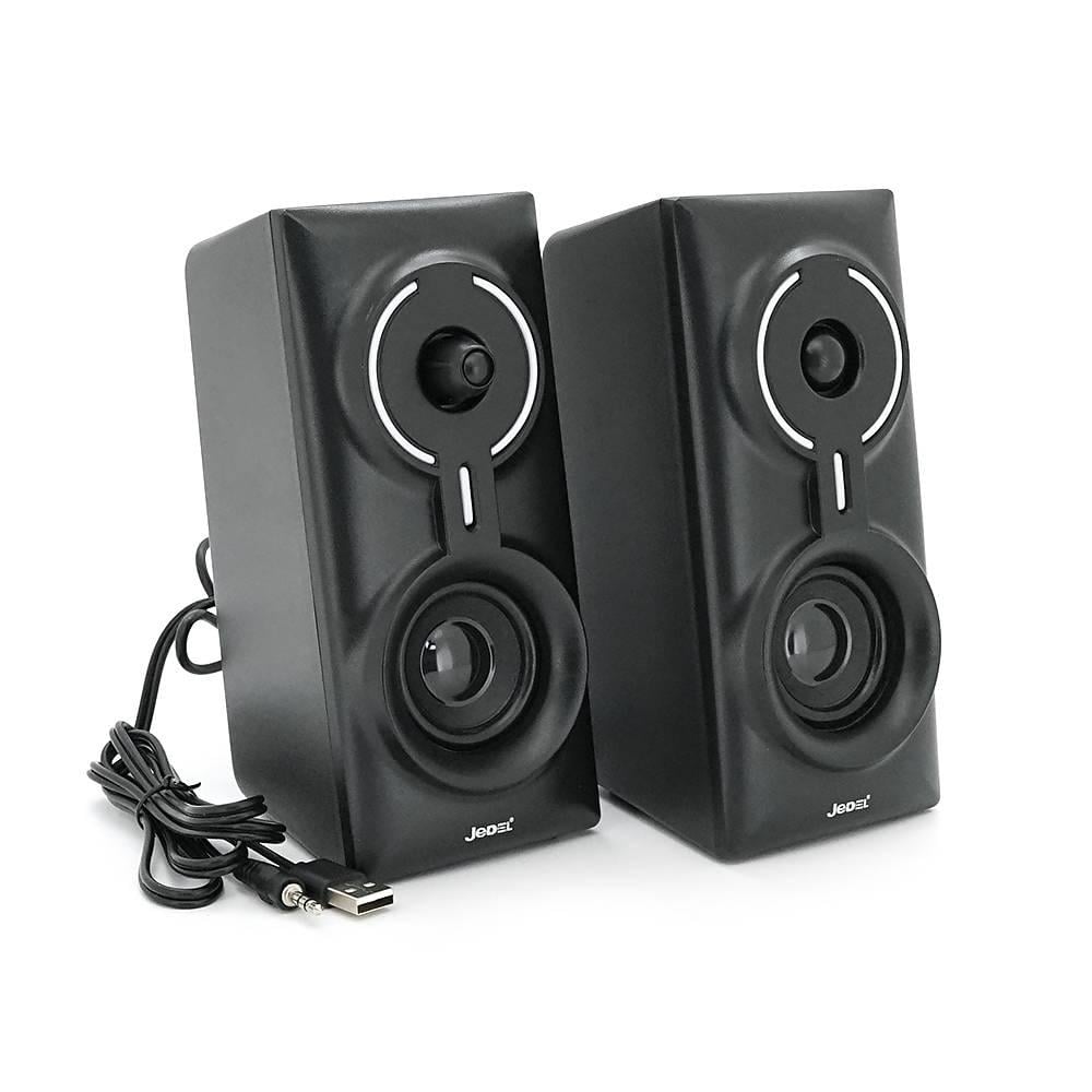 Колонки Jedel S-570 USB/3,5 мм/Bluetooth 2х3W 30Hz-16KHz з LED підсвічуванням 180х95х90 мм Black (31307)