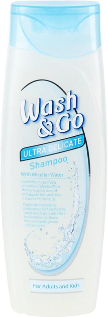 Шампунь для всіх типів волосся Wash & Go для дітей та дорослих з міцелярною водою 200 мл