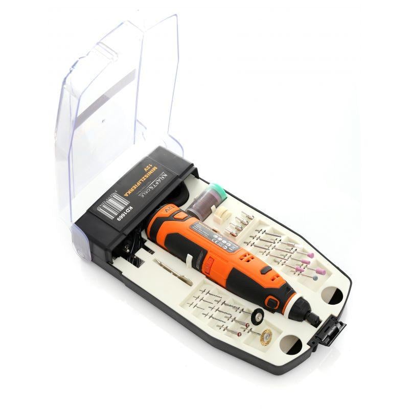 Шліфмашина пряма Kraft&Dele KD1669 2188002200 12 5000–25000 об/хв з набором аксесуарів 55 шт. - фото 2