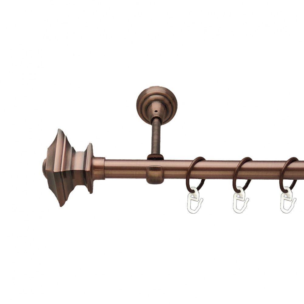 Карниз Orvit Борджеза однорядный гладкий 19 мм 240 см Античная медь (00-00011655)