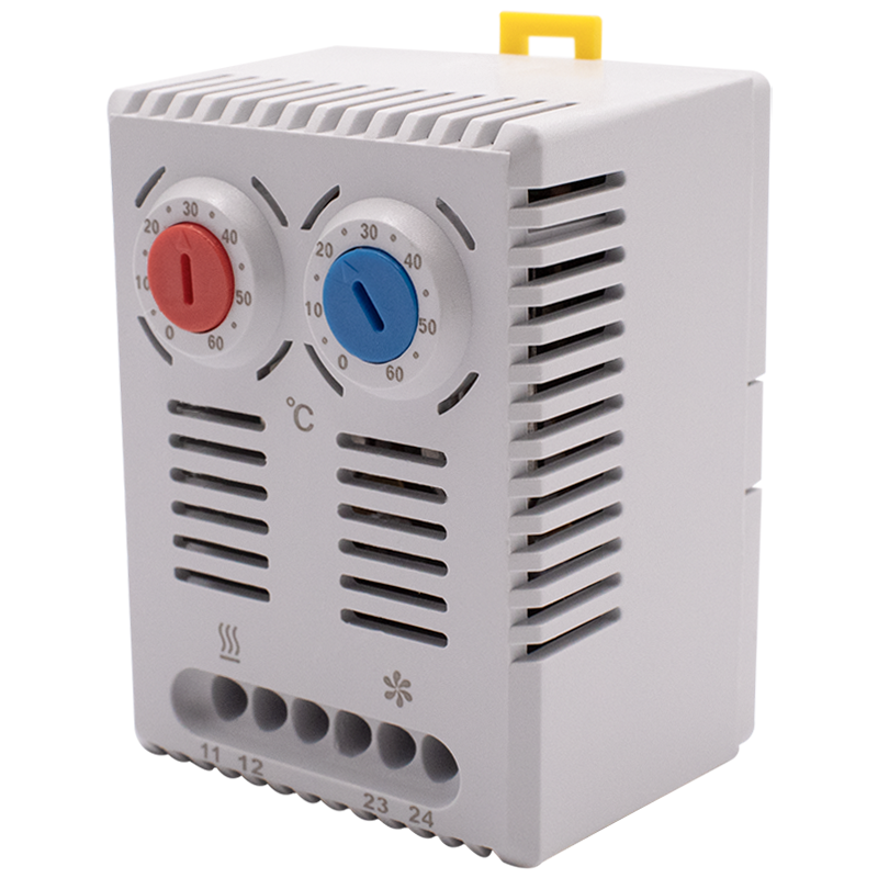 Термостат двойной CNC NT 71-F 10А 0+60°С 1NO+1NC 250 В AC для шкафов (Б00044256)