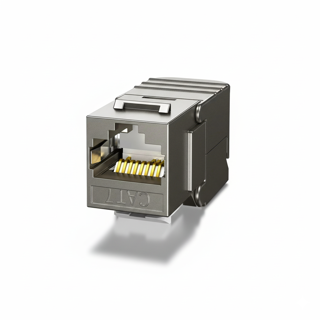 Модуль Ugreen RJ45 CAT.7 Keystone 180° 10 гбіт/с Срібний (29657169)