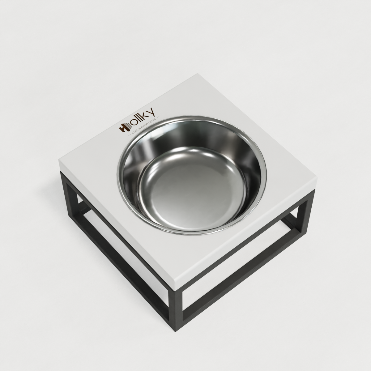 Миска на підставці для котів і маленьких собак Hollky Base Solo S 0,45 л (S-18187-GRWH) - фото 4