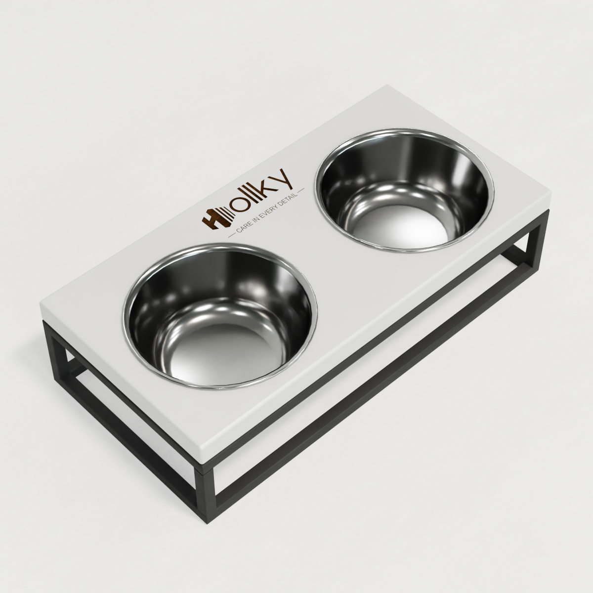 Миски на подставке для маленьких собак и котов Hollky Base S 2х0,45 л (BS-36187-GRWH) - фото 7 Миски на подставке для маленьких собак и котов Hollky Base S 2х0,45 л (BS-36187-GRWH) - фото 7