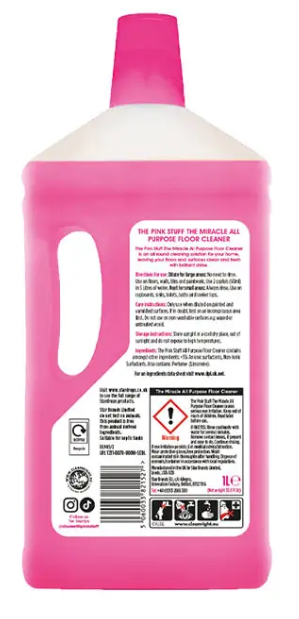 Универсальное средство для мытья полов The Pink Stuff All Purpose Floor Cleaner 1 л - фото 2