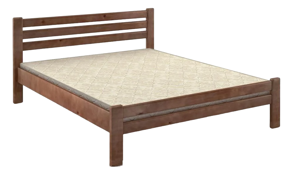 Ліжко з натурального дерева сосна Stemma Прем'єра 180x200 см см Горіх світлий (34529)