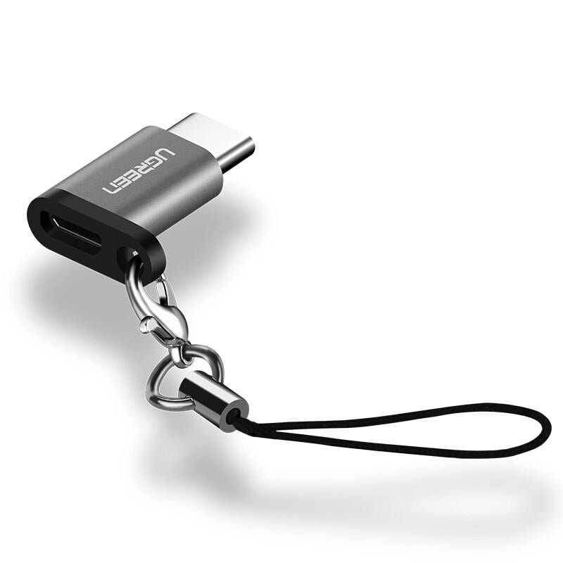 Переходник-адаптер microUSB к USB Type-C Ugreen US189 Серый