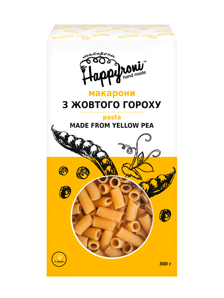 Трубочки из желтого гороха Happyroni без глютена 300 г (27766382)