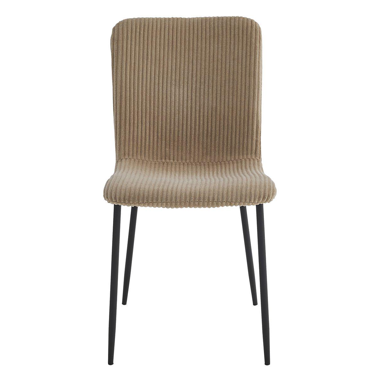 Стул Intarsio TINA вельвет Черный/Бежевый темный (28710934) - фото 3 Стул Intarsio TINA вельвет Черный/Бежевый темный (28710934) - фото 3