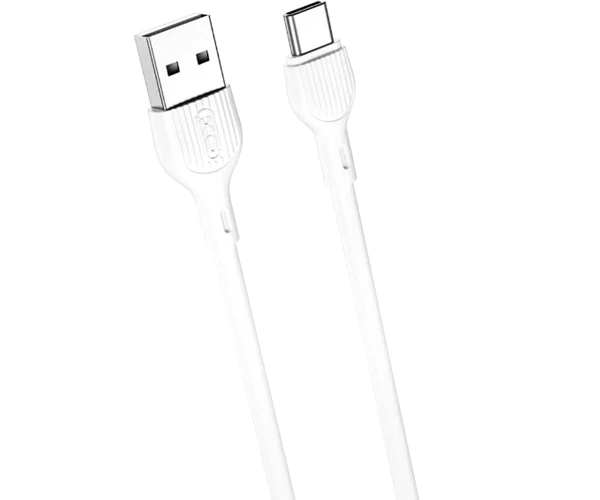 Кабель дата Xo NB200 Quick Charge USB to Type-C 2,1 A 2 м White