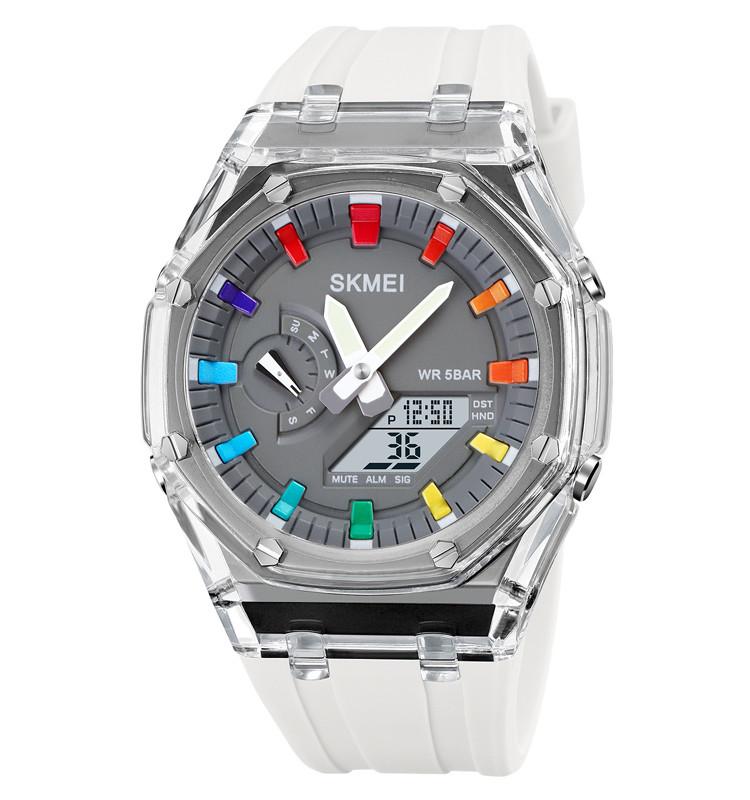 Часы наручные мужские Skmei 2100 White/Grey (18434)