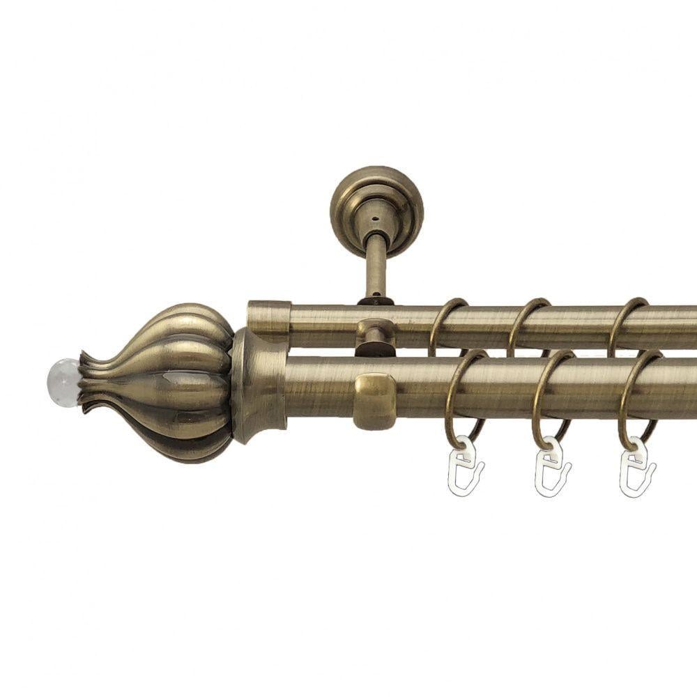 Карниз Orvit Таджа-Кристалл двухрядный гладкий 240 см Антик (00-00010264) Карниз Orvit Таджа-Кристалл двухрядный гладкий 240 см Антик (00-00010264)