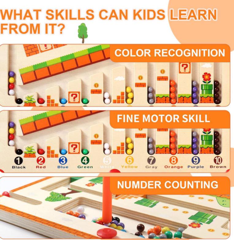 Игрушка для детей развивающая Монтессори деревянная сортер-лабиринт с магнитными шариками от 3 лет (25401839) - фото 3 Игрушка для детей развивающая Монтессори деревянная сортер-лабиринт с магнитными шариками от 3 лет (25401839) - фото 3