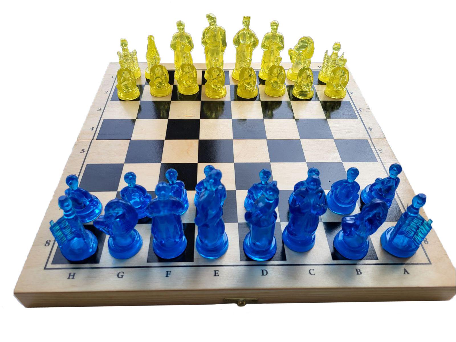 Набір шахів Сувенірний дошка дерево 365х365 см - фото 3